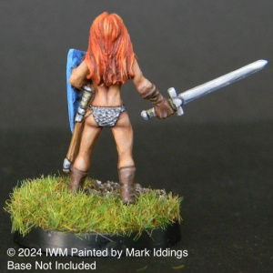 Female Barbarian Fighter with Sword and Shield